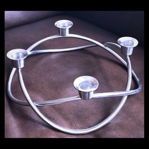 Georg Jensen modernist candle holder.
